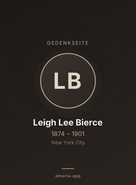 Gedenkportrait von Leigh Lee Bierce