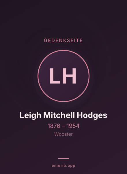 Gedenkportrait von Leigh Mitchell Hodges