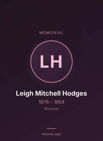 Memorial portrait of Leigh Mitchell Hodges