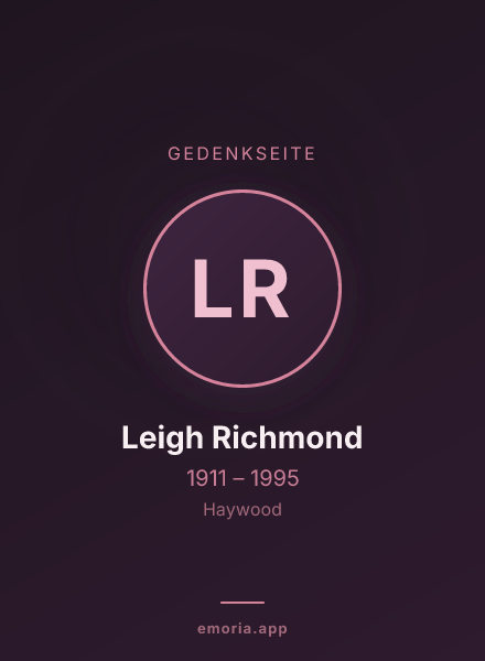 Gedenkportrait von Leigh Richmond