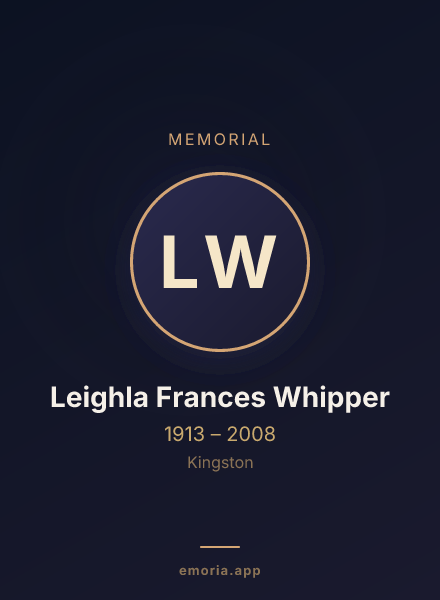 Memorial portrait of Leighla Frances Whipper