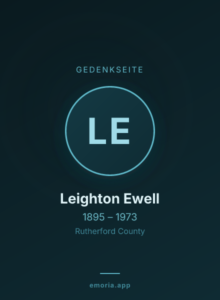 Gedenkportrait von Leighton Ewell