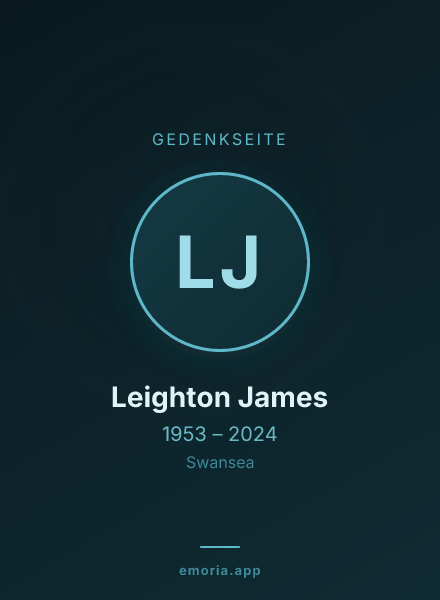 Gedenkportrait von Leighton James