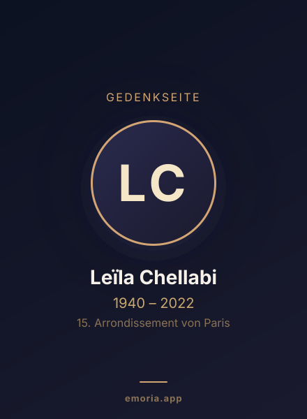 Gedenkportrait von Leïla Chellabi