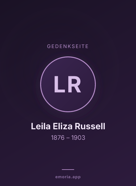 Gedenkportrait von Leila Eliza Russell