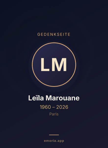 Gedenkportrait von Leïla Marouane