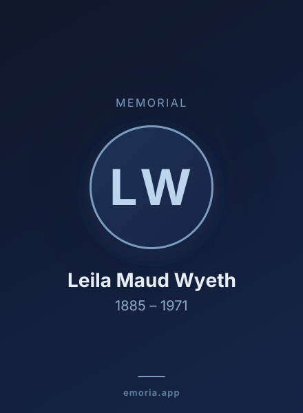 Memorial portrait of Leila Maud Wyeth