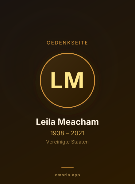 Gedenkportrait von Leila Meacham