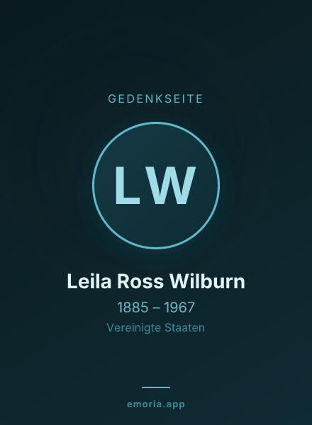 Gedenkportrait von Leila Ross Wilburn