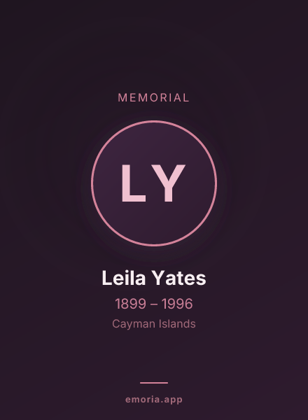 Memorial portrait of Leila Yates