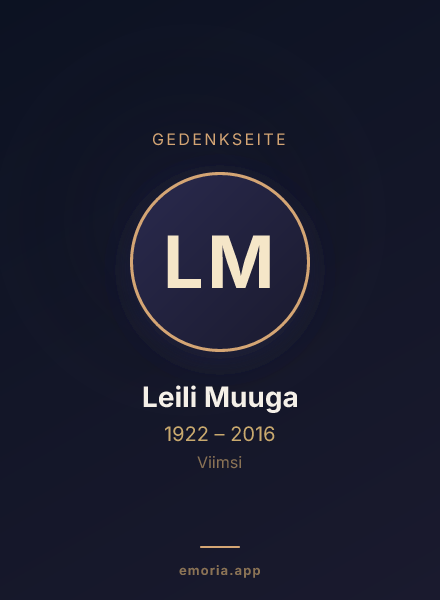 Gedenkportrait von Leili Muuga