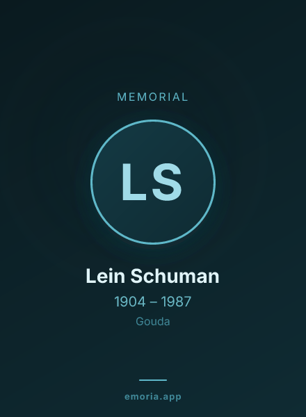 Memorial portrait of Lein Schuman