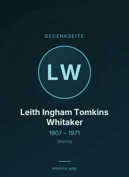 Gedenkportrait von Leith Ingham Tomkins Whitaker