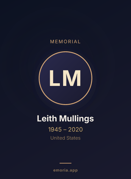 Memorial portrait of Leith Mullings