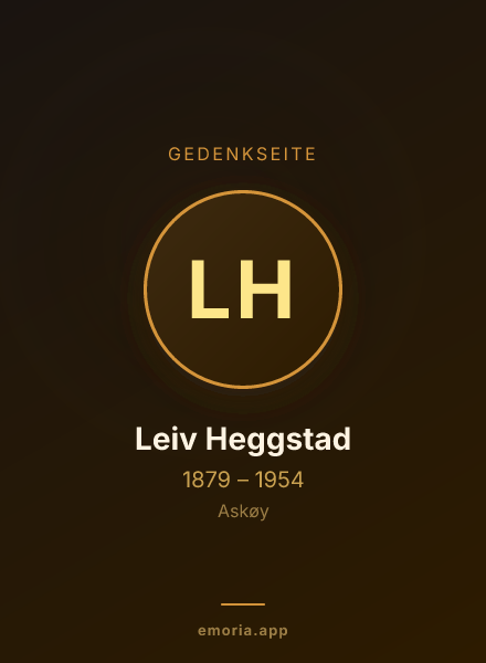 Gedenkportrait von Leiv Heggstad