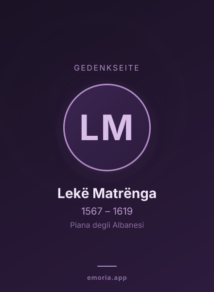 Gedenkportrait von Lekë Matrënga