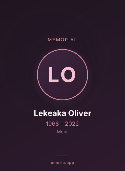 Memorial portrait of Lekeaka Oliver