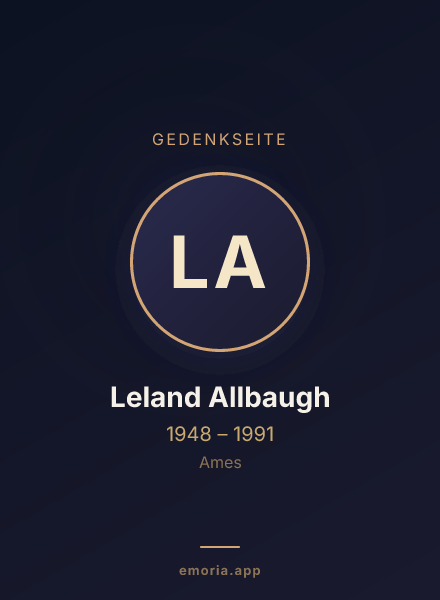 Gedenkportrait von Leland Allbaugh