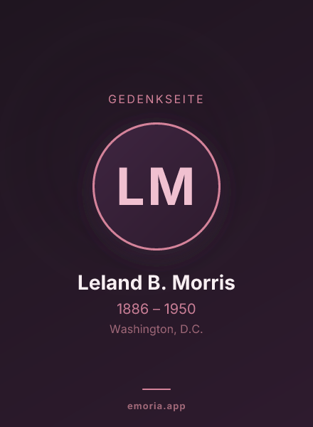 Gedenkportrait von Leland B. Morris