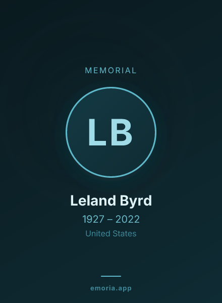 Memorial portrait of Leland Byrd