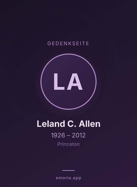 Gedenkportrait von Leland C. Allen