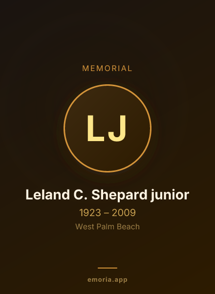 Memorial portrait of Leland C. Shepard junior