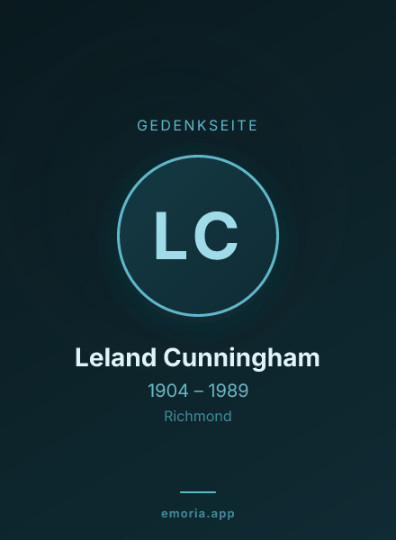 Gedenkportrait von Leland Cunningham