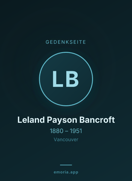Gedenkportrait von Leland Payson Bancroft