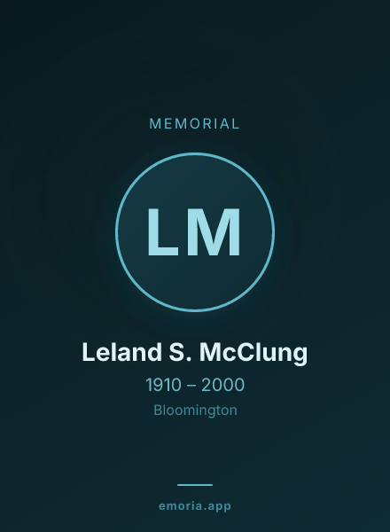 Memorial portrait of Leland S. McClung