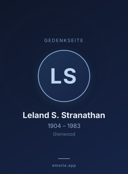 Gedenkportrait von Leland S. Stranathan