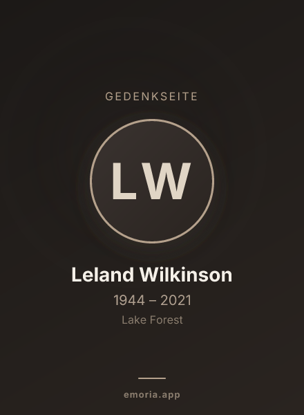 Gedenkportrait von Leland Wilkinson