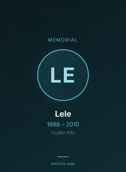 Memorial portrait of Lele