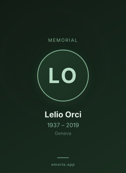 Memorial portrait of Lelio Orci