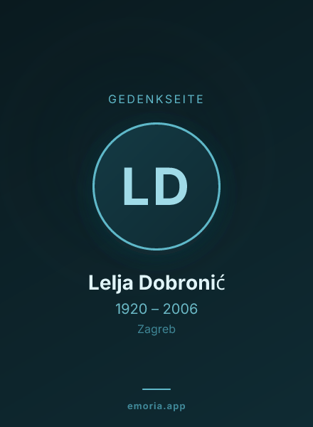 Gedenkportrait von Lelja Dobronić