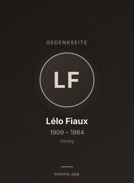 Gedenkportrait von Lélo Fiaux
