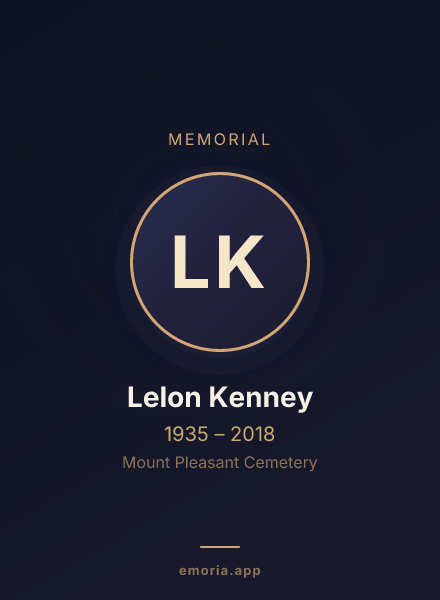 Memorial portrait of Lelon Kenney