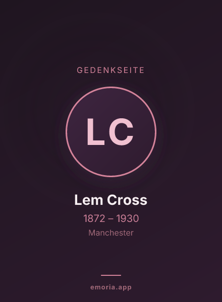Gedenkportrait von Lem Cross