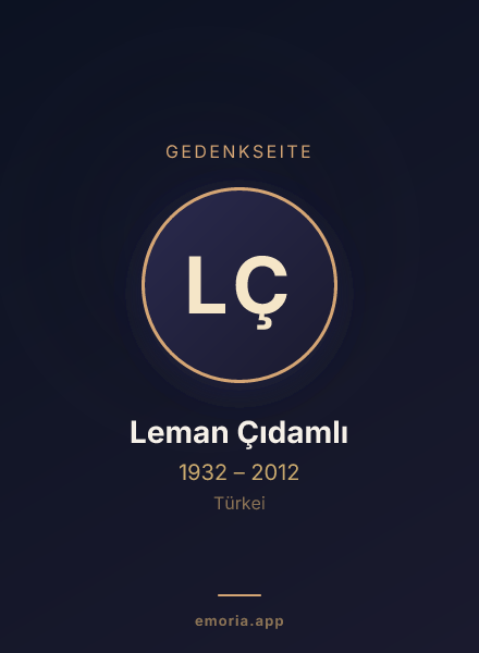 Gedenkportrait von Leman Çıdamlı