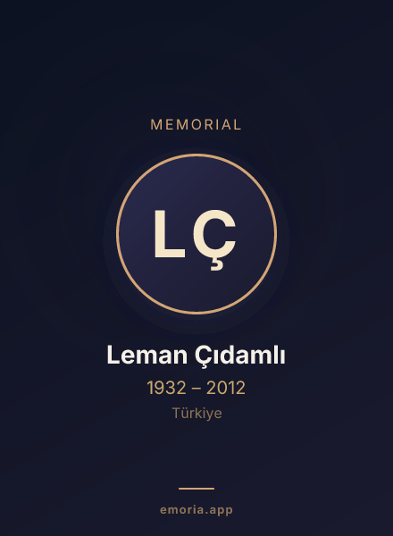 Memorial portrait of Leman Çıdamlı