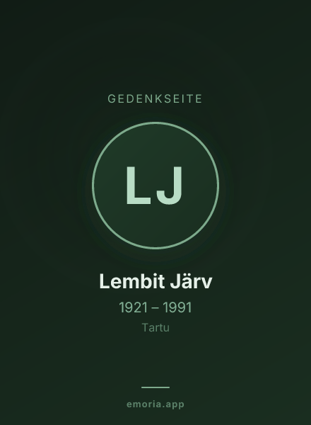 Gedenkportrait von Lembit Järv