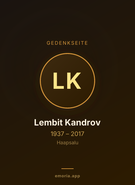 Gedenkportrait von Lembit Kandrov