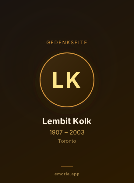 Gedenkportrait von Lembit Kolk
