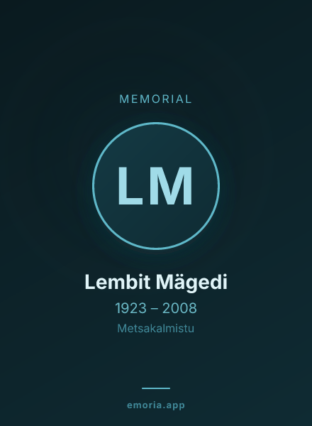 Memorial portrait of Lembit Mägedi