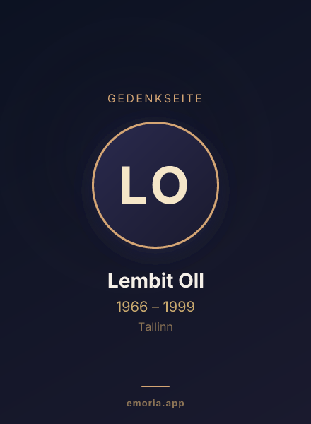 Gedenkportrait von Lembit Oll