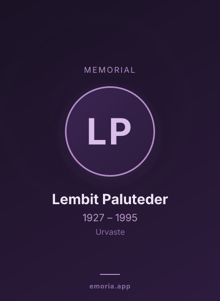 Memorial portrait of Lembit Paluteder