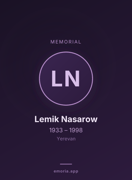 Memorial portrait of Lemik Nasarow