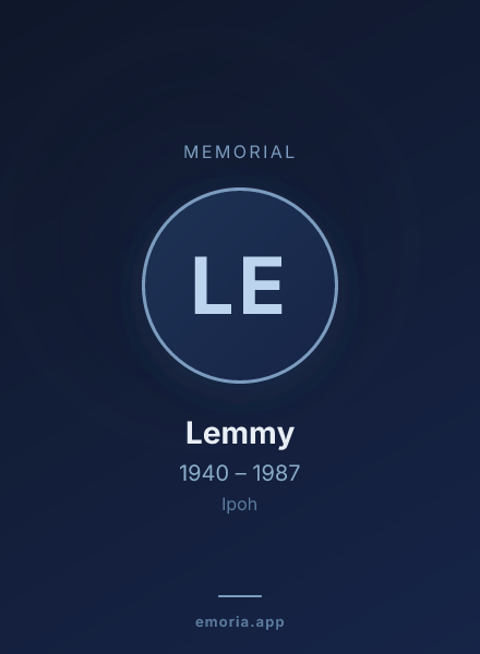 Memorial portrait of Lemmy