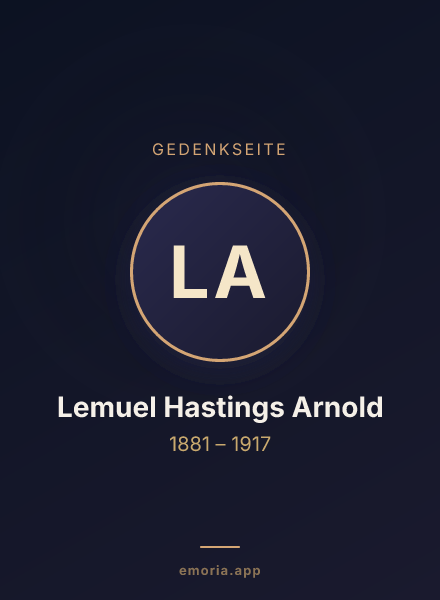 Gedenkportrait von Lemuel Hastings Arnold