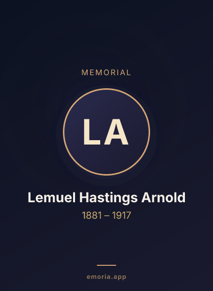 Memorial portrait of Lemuel Hastings Arnold