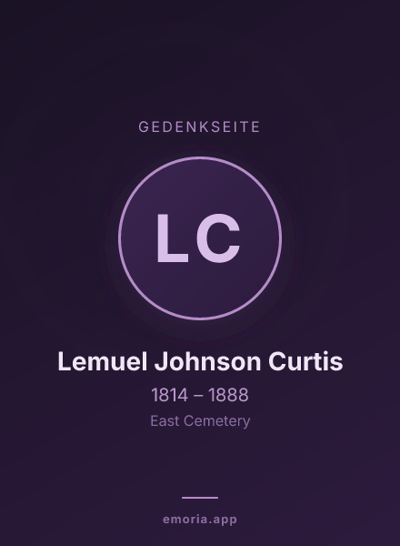 Gedenkportrait von Lemuel Johnson Curtis